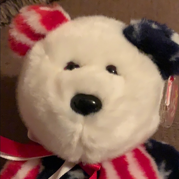 TY “Spangle” Beanie Buddy Red, White & Blue - Picture 3 of 8